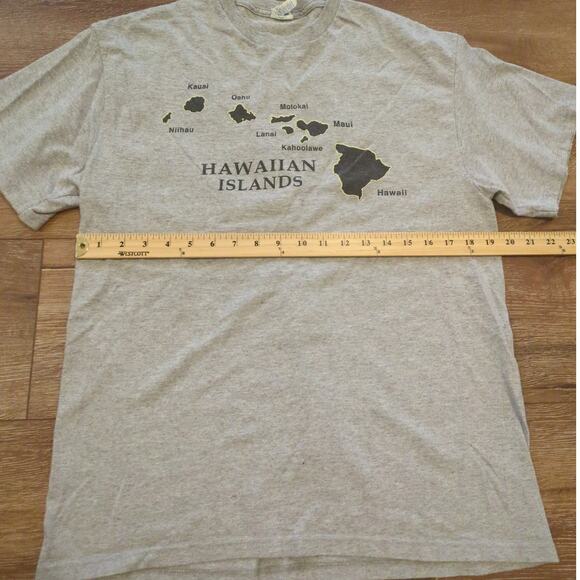 VTG Hawaiian Islands Adult Large Shirt Maui Molokai Kauai Map Surf Skate Y2K - Picture 6 of 7